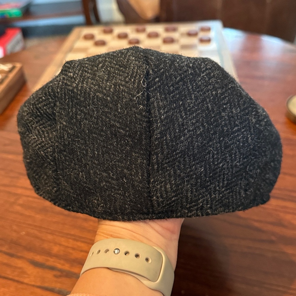 Glen Appin of Scotland Gray Harris Tweed Flat Cap - Picture 5 of 7